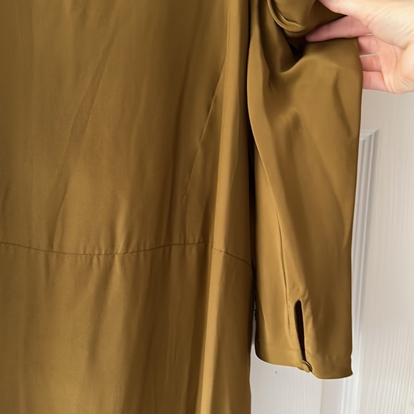 Elizabeth and James Silk Dark Olive Mini Dress M - Picture 8 of 14